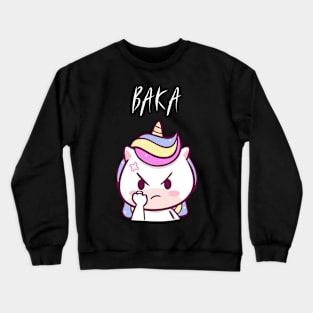 Funny Anime Baka Purple Kawaii Unicorn - Style 01 Crewneck Sweatshirt